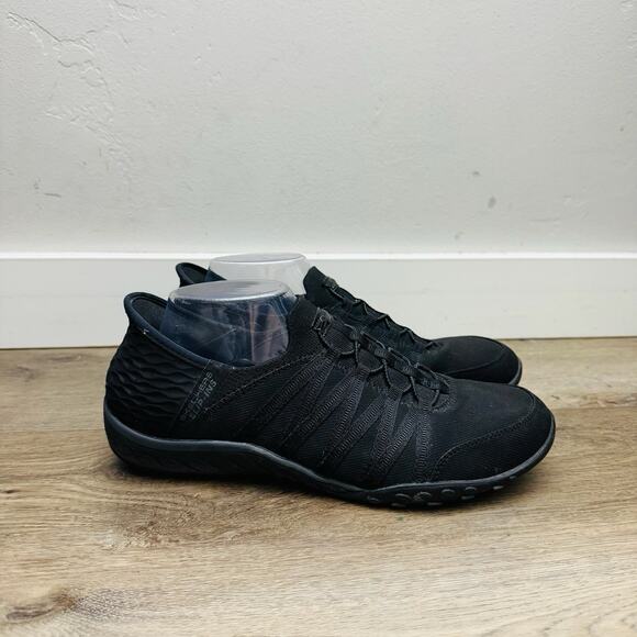 Skechers Hands Free Slip In Black Shoes Women’s Size 10 - Picture 5 of 11